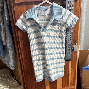Old Navy Baby Romper with Blue and White Stripes